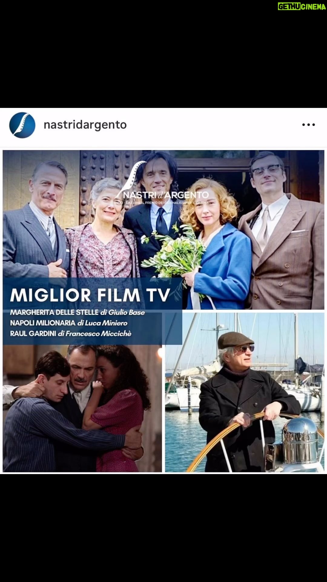 Cristiana Capotondi Instagram - La Margherita ⭐️⭐️⭐️ Grazie Sindacato Nazionale dei giornalisti cinematografici. Il y a de la joie