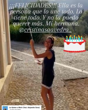 Cristina Saavedra Instagram - Es la felicitación de mi hermano. Con este trocito de canción que suena. La vida nos robó mucho pero me lo dejó a él para mantenerme en pie. Te quiero infinito, @kikosaavedra15 ❤️