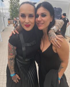 Cristina Scabbia Instagram - Happy happy happy birthday to my gorgeous sister in metal. Your talent and presence are inspiring 🖤🎂 Enjoy the celebrations , Pisces Queen! @tati_booyakah