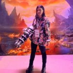 Cristina Scabbia Instagram - #finalfantasyviirebirth event unlocked ✅ It was so great to meet Yoshinori Kitase and Naoki Hamaguchi (producer and director of Final Fantasy VII rebirth)! I am SO ready for this game! FFVII is one of my fave games EVER…February 29th can’t come soon enough. And hey, I think my @yoshitaka_amano buttoned up shirt was PERFECT for the event, today 🖤 @squareenix #finalfantasy #finalfantasyviirebirth #finalfantasyVII