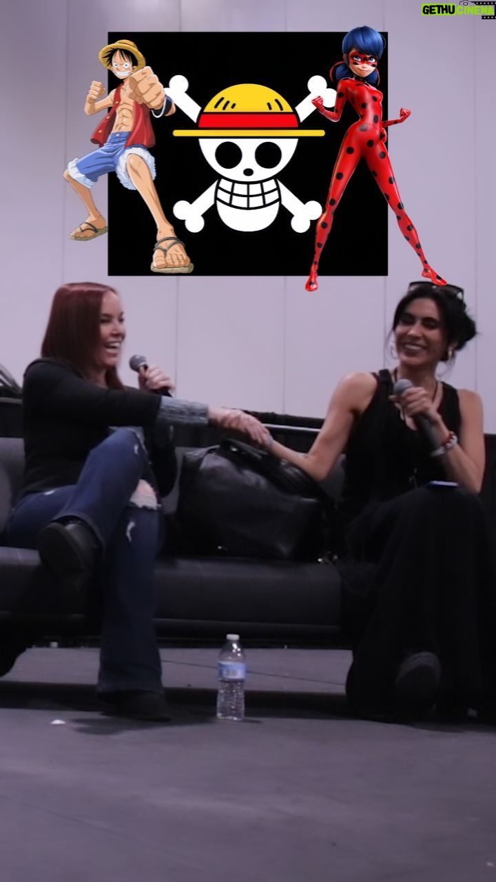 Cristina Valenzuela Instagram - What if Miraculous Ladybug became a Strawhat Pirate? A very liberation focused duo, no? 🐞👒🏴☠️ This clip is from the Denver @collect_a_con panel I moderated! Featuring the amazing OG voice of Luffy from Fox Box for us 90s kids @ericaschroederva and the incredible talents of @cristinavox who's the iconic Marinette from everyone's favorite Paris magical girl Miraculous Ladybug! Spots on! 🐞 She's gonna help Luffy be King of the Pirates! #onepiece #miraculoustalesofladybugandcatnoir #luffy #marinetteedit #collectacon #cristinavee #ericaschroeder #foxbox