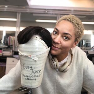 Cush Jumbo Instagram - This was the last hour I spent @the_good_fight stage in Brooklyn. COVID had shut us down weeks before during episode 7 of season 4 and this was my last opportunity to see the place I had called home for 5 years before I made the trip back to the UK. I wasn’t allowed to take anyone in with me so all the photos were taken with a timer. I was distraught that I wasn’t going to be able to say goodbye to all the people that had been part of Lucca’s journey but I was so lucky to be able to go back to Lucca’s favourite places and say goodbye properly. I walked around the sets, sat in her seat in the courtroom, hung out in her office and just breathed it all in. I said goodbye to the walls and the floor and the drawers and the stationary. It sounds ridiculous but it had all become a part of who Lucca was and how her story was told. I wrote a letter to her and left it in one of the drawers. I thanked her...and then I left 🥲❤️ #luccaquinn @the_good_fight @thegoodwife_cbs 
@broadwaystages