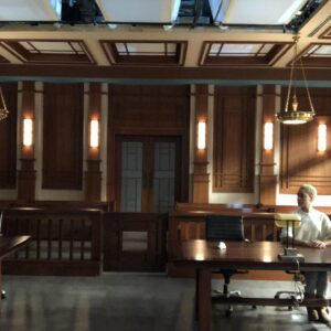 Cush Jumbo Instagram - This was the last hour I spent @the_good_fight stage in Brooklyn. COVID had shut us down weeks before during episode 7 of season 4 and this was my last opportunity to see the place I had called home for 5 years before I made the trip back to the UK. I wasn’t allowed to take anyone in with me so all the photos were taken with a timer. I was distraught that I wasn’t going to be able to say goodbye to all the people that had been part of Lucca’s journey but I was so lucky to be able to go back to Lucca’s favourite places and say goodbye properly. I walked around the sets, sat in her seat in the courtroom, hung out in her office and just breathed it all in. I said goodbye to the walls and the floor and the drawers and the stationary. It sounds ridiculous but it had all become a part of who Lucca was and how her story was told. I wrote a letter to her and left it in one of the drawers. I thanked her...and then I left 🥲❤️ #luccaquinn @the_good_fight @thegoodwife_cbs 
@broadwaystages