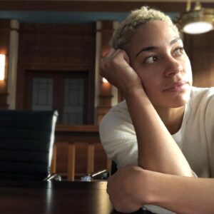 Cush Jumbo Instagram - This was the last hour I spent @the_good_fight stage in Brooklyn. COVID had shut us down weeks before during episode 7 of season 4 and this was my last opportunity to see the place I had called home for 5 years before I made the trip back to the UK. I wasn’t allowed to take anyone in with me so all the photos were taken with a timer. I was distraught that I wasn’t going to be able to say goodbye to all the people that had been part of Lucca’s journey but I was so lucky to be able to go back to Lucca’s favourite places and say goodbye properly. I walked around the sets, sat in her seat in the courtroom, hung out in her office and just breathed it all in. I said goodbye to the walls and the floor and the drawers and the stationary. It sounds ridiculous but it had all become a part of who Lucca was and how her story was told. I wrote a letter to her and left it in one of the drawers. I thanked her...and then I left 🥲❤️ #luccaquinn @the_good_fight @thegoodwife_cbs 
@broadwaystages