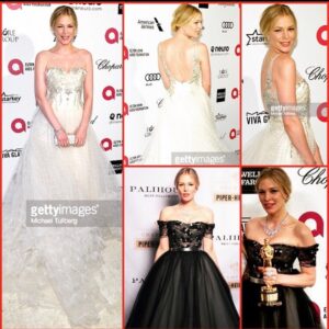 Cynthia Kirchner Instagram - Oscars time 🎬Some of my favorite red carpet looks... 🔥 Thanks to these amazing designer for allowing to wear these stunning dresses @lorenasarbu @michaelcostello Thanks to @rochellebrodinphoto for one of my favorite shots!!! 📸