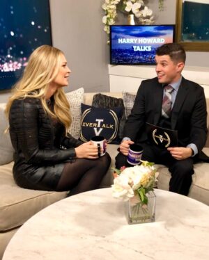 Cynthia Kirchner Instagram - So fun being a guest on @harryh0ward for @evertalktv.... check it out on all platforms including @appletv... Hair, makeup and styling by @j.diazbeauty @lemodehair