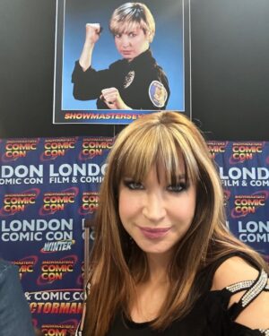 Cynthia Rothrock Instagram - Day Two London Comic Con, see you there #londonfilmandcomiccon #cynthiarothrock #blackcreekmovie.com