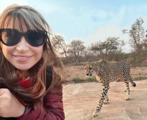 Cynthia Rothrock Instagram - With a Cheetah #cheetah #southafrica #safari #cynthiarothrock