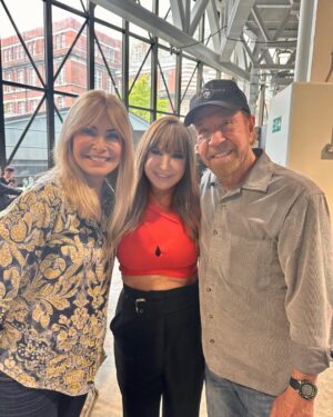 Cynthia Rothrock Instagram - Catching up with Chuck and Gina at the London Comic con #chucknorris #cynthiarothrock #blackcreekmovie.com #actionstars