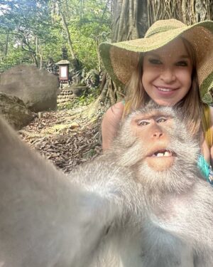 Cynthia Rothrock Instagram - Selfie time #selfie#cynthiarothrock #blackcreekmovie #monkeyforest #bali