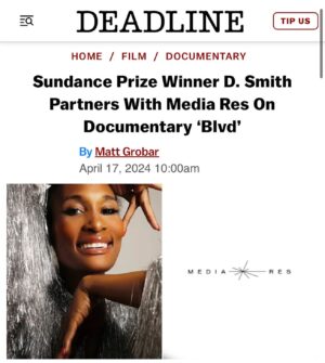 D. Smith Instagram - Excited to announce new documentary BLVD!!! This film is dire and should have been made long ago. Exploring everything from why every MLK street looks the same, to the brilliance and the resilience of Black people. This documentary isn’t just a reflection on Black people but on America! 

Thank you @mediaresstudio @brandonrfsharp for your incredible support! 

Link to article in bio