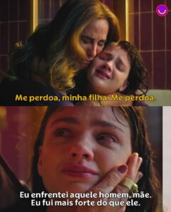 Débora Ozório Instagram - [Alerta de conteúdo sensível] #TERRAEPAIXÃO 📺 Irene acolhe Petra e pede perdão à filha por, segundo ela, não tê-la protegido dos abusos. Ao lado da mãe, a jovem se dá conta de sua coragem: “Eu enfrentei aquele homem. Eu fui mais forte do que ele”. *Para denunciar abuso sexual, infantil e qualquer outra violação aos Direitos Humanos que ocorrem com você ou outra pessoa, o número de telefone 100 está disponível 24 horas por dia. *Violência contra a mulher é crime. Ligue 180 e denuncie.