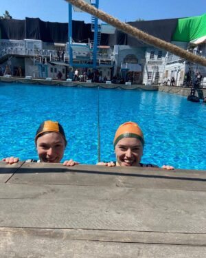 Daisy Ridley Instagram - Sisters! BTS from Young Woman and the Sea.