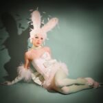 Dakota Schiffer Instagram - birthday bunny 🐇🎀 photo- @sophiexholden corset/gloves- @narclsslsm millinery- @houseofpeluca shoes- @streetzies embellishment- me