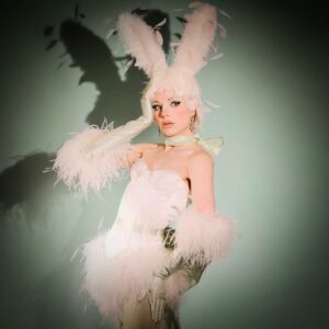 Dakota Schiffer Instagram - birthday bunny 🐇🎀

photo- @sophiexholden 
corset/gloves- @narclsslsm 
millinery- @houseofpeluca 
shoes- @streetzies 
embellishment- me