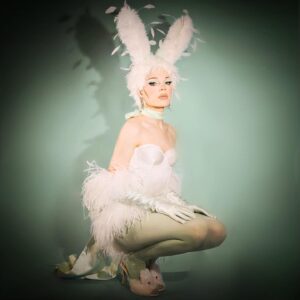 Dakota Schiffer Instagram - birthday bunny 🐇🎀

photo- @sophiexholden 
corset/gloves- @narclsslsm 
millinery- @houseofpeluca 
shoes- @streetzies 
embellishment- me