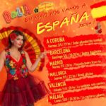 Dalia Gutmann Instagram – ¡Hola Españaaaa!
¿Saben que ya están a la venta las entradas para todos los shows?
Hubo un cambio de día en Málaga, espero que puedan venir‼️
Yo estoy muy copada y manija por ir y conocer sus teatros🤩

Acá van detalladas las fechas👇

✔️A Coruña-3 de mayo 19hs
en @emhuoficial
@teatrocolon_acoruna

✔️Barcelona-Domingo 5 de mayo
a las 20:30hs 
en
@aquitania_teatre

✔️Madrid-Martes 7 de mayo 20hs
en Pequeño Gran Via

✔️Mallorca-Jueves 9 de mayo 22hs 
en @rivolicomedy

✔️Valencia
Sábado 11 de mayo 20hs en @rambleta

✔️Málaga
Lunes 13 de mayo 20:30hs en 
@cocheracabaret 

Las entradas en el link de la BIO‼️

@etiquetanegra_producciones 
@eltiocaracoles 
@hthproductora