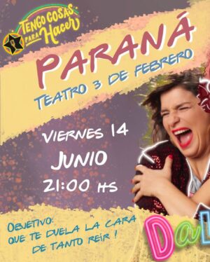 Dalia Gutmann Instagram - Aprovecho que tengo bien el pelo y me pinté la boca, para hacer reel comunicando fechas de JUNIO👇🎉
✔️Miércoles 20:30hs en el @teatromaipo 
✔️Sábado 1ero de junio en el @lacomediamr de ROSARIO
✔️Viernes 14 de junio en @teatro3defebrero de PARANÁ
✔️Sábado 29 de junio en @movie_uy de MONTEVIDEO 
¿En cuál nos vemos?🤔🤗🌟

Ah! Los Tickets en el link de la BIO o en la boletería de los teatros✔️🪷