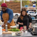Damaris Phillips Instagram - Tune in tonight, May 15th at 9pm on @foodnetwork for an all new #supermarketstakeout @guarnaschelli tasks four determined chefs to stake out and dish up a continental breakfast and the final two chefs must keep their cool and keep it creamy to walk away a winner!
