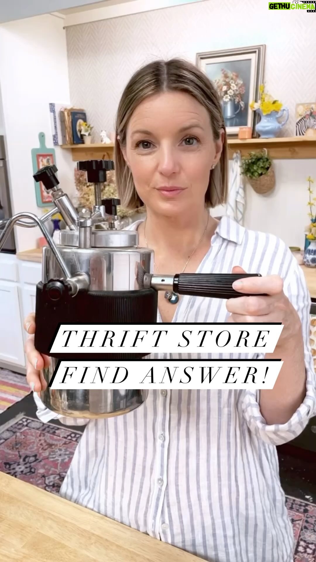 Damaris Phillips Instagram - Takes some getting used to but it makes a pretty good espresso! #thrift #thriftstorefinds #thrifting #thriftshop #thrited #thriftedfinds