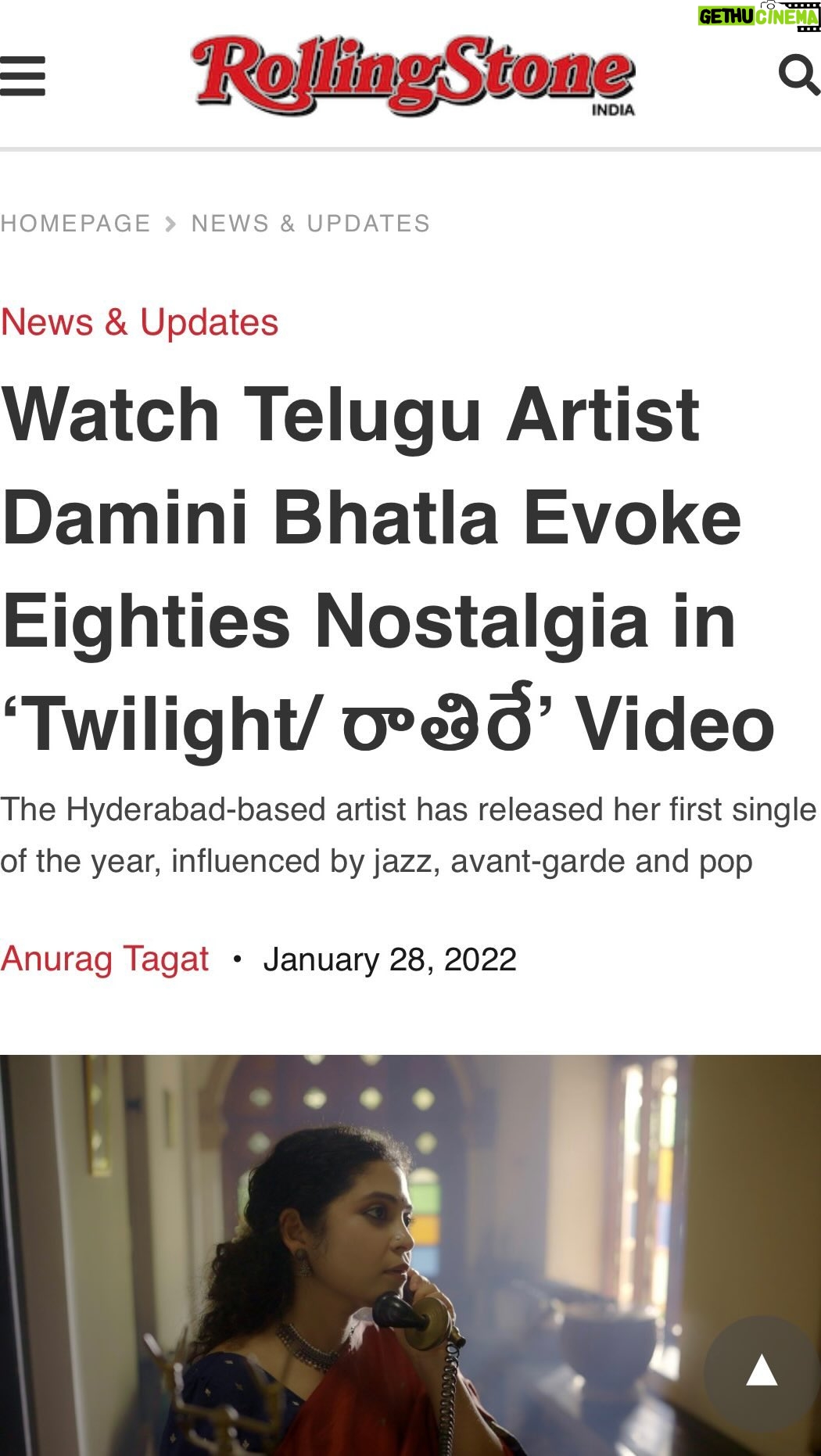 Damini Bhatla Instagram - So far, so good! Links to the articles, song streaming platforms and YouTube video on my BIO! Check it out. I really must thank @anuragtagat for the full page article on Raathire.It’s beautifully written. Also my regards to @ahummingheart for the review on their webpage. . . . #dbvocals #teluguindiemusic #indiemusic #independentartist #raathire #rollingstoneindia #rollingstone #AlbumRelease #TeluguOriginals #TeluguMusic #NewAlbum #Indie #indieMusic #independentArtist #dbvocals #musicproducers #music #instadaily #musicbydamini #instaaesthetics #vsco #spotifyforartists #originalmusic #applemusic #cdbabyartist
