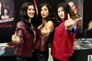 Dana DeLorenzo Instagram - A very late appreciation post to all the incredible fans who showed up a HUGE way in Manchester @monopolyevents last November! So much bloody love for all of you! And shout out to my powerful V’s who killed it with 3 different Kelly cosplays 💯 and Pablo and even a Kelly tattoo !! 🤯👊💜⚓️Hope to see you all again soon! 🇬🇧 🍻 
Stage 📸 by: @robertson.creative 
other 📸 by nicole1677 @fullempirepromotions 
 #fortheloveofhorror #horrorcommunity #horrorcon