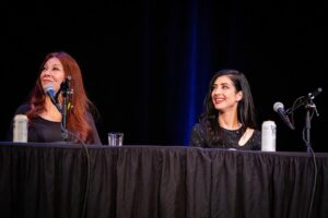 Dana DeLorenzo Instagram - Thanks again @shemp_malone for letting me be part of that Dais of Greats for your Roast @sf_sketchfest ! What a night!! My cheeks still hurt from too many laughs! Congrats to Roastmaster @danagould   Bruce & all his roasters on your killer sets! Special thanks to: David Owen, the hilarious @caseyley & @sahoyah (Fake Ted!) for all your help & brilliance, and Heather & Tammy for your help before during & after!  Still smell (and feel!) the burns… 😆 📸s by Jakub Mosur @jakubmosur 

#BruceCampbellRoast #sfsketchfest