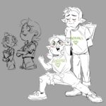Dana Terrace Instagram – Merry Christmas, have some never before seen #TheOwlHouse sketches! 1) Doodling to get myself in the headspace for Watching and Dreaming post retakes. 2) Gus and Hunter human realm clothes while we were writing Thanks to Them. 3) First ever sketch of the Collector. He changed so much!! I much prefer his final design but this version will always hold a place in my heart. 4) Just sketching cute stuff for fun. 5) First sketch of Huntlow when we started developing their relationship. 
That’s all for now byyyyeeeeee!
