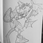 Dana Terrace Instagram - 🦇 or 🐈‍⬛? Little sketch from Patreon (link in profile).