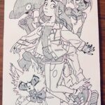 Dana Terrace Instagram – A cluster of sketchbook OCs that I’ve been drawing for years.