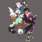Dana Terrace Instagram – Merry Christmas, have some never before seen #TheOwlHouse sketches! 1) Doodling to get myself in the headspace for Watching and Dreaming post retakes. 2) Gus and Hunter human realm clothes while we were writing Thanks to Them. 3) First ever sketch of the Collector. He changed so much!! I much prefer his final design but this version will always hold a place in my heart. 4) Just sketching cute stuff for fun. 5) First sketch of Huntlow when we started developing their relationship. 
That’s all for now byyyyeeeeee!