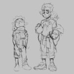 Dana Terrace Instagram – Merry Christmas, have some never before seen #TheOwlHouse sketches! 1) Doodling to get myself in the headspace for Watching and Dreaming post retakes. 2) Gus and Hunter human realm clothes while we were writing Thanks to Them. 3) First ever sketch of the Collector. He changed so much!! I much prefer his final design but this version will always hold a place in my heart. 4) Just sketching cute stuff for fun. 5) First sketch of Huntlow when we started developing their relationship. 
That’s all for now byyyyeeeeee!