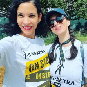 Danay García Instagram - @sagaftra strong! Big shoutout to our unions for uniting forces in Austin! @iatse484dei @wgastrikeunite @sagaftra 🌷🚀
#sag #herewego #crew #fearfamily #feeling #united #union #wga 
Never forget the magic ⏰🎈🌷🧡