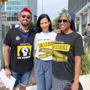 Danay García Instagram - @sagaftra strong! Big shoutout to our unions for uniting forces in Austin! @iatse484dei @wgastrikeunite @sagaftra 🌷🚀
#sag #herewego #crew #fearfamily #feeling #united #union #wga 
Never forget the magic ⏰🎈🌷🧡
