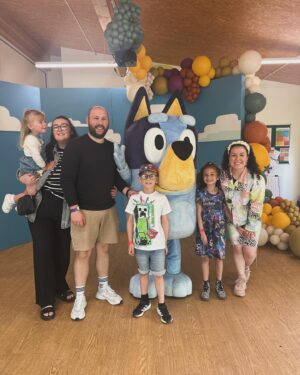 Dani Harmer Instagram - What a treat to spend yesterday with our besties at one of our favourite places @westmidsafari ! 
It’s character week at the park this may half term and character meet and greets are free! Just book your time slot when you book your tickets! We were lucky enough to meet Bluey who is my absolute fave!!!!! 
Thank you @westmidsafari for kindly gifting us the tickets! We will be back again very soon! 🦒 #gifted #ad #prvisit 🫶🏻