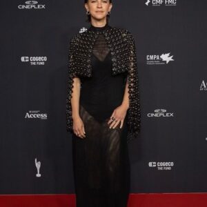 Dani Kind Instagram - I got to watch @hooraymae work the hell out of a room,  present an award to @jonathanadamsaundersbaruchel, AND watch the incomparable Denis Villeneuve speak about filmmaking. Thank you @thecdnacademy for a beautiful evening and a touching send off to our 7 season run of @workinmomsnetflix 

And a MASSIVE thank you to my super team :
Stylist: @amber__watkins 
Hair/Makeup: @makeupxalun 
Custom leather wear: @uncuffedleather 
Jewelry: @biko_official

📸: @georgepimentel1