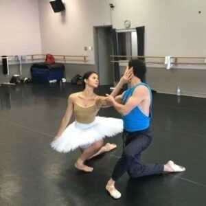 Daniela Norman Instagram - The Sleeping Beauty June and Nabil never got to dance... 👑🩰#bts with the incredible choreographer that is @rbinet and beautiful coach @jennifernichols_dance #TinyPrettyThings