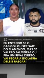 Daniela Boaventura Instagram - Com a suspensão de Gabigol do futebol por dois anos, muito se fala sobre uma possível saída dele do Flamengo. O que você acha, fã de esporte? 🤔 #FutebolNaESPN #Gabigol #Flamengo #Palmeiras #Futebol