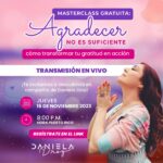 Daniela Droz Instagram – 💜🩷¿Ya te registraste? 🩷💜

Mañana te comparto el porque Agradecer no es suficiente y como transformar tu gratitud en acción.  Como esto transformó mi vida.

MÁSTER CLASS

🩷Consecuencias de no ser agradecido.
💜Errores y creencias limitantes sobre la gratitud.
🩷Como manejar la gratitud en los distintos escenarios, personal, profesional etc.

Esto es GRATIS mañana, 8pm hora de PR , 7pm hora de Florida.

Enlace en stories y en mi BIO

#masterclass #danieladroz #coachingonline #gratitudsinlimites #inteligenciaemocional #coachingyespiritualidad #lifecoach #transformacion #procesos #resultados