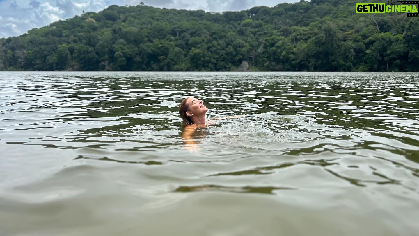 Daniela Paschoal Instagram - o dia do #tbt foi ontem mas o insta é meu e eu posto quando quiser! 😆🤭 vou começar pelo final da nossa viagem, que foi esse passeio tão especial com a @ecoboat_lagoajequia e o pessoal da comunidade! 🍃 a Lagoa de Jequiá é que a 3º maior lagoa do estado, fica no sul de Alagoas, dá mais ou menos 1h de Maceió, é bem pertinho! O passeio é uma imersão linda na natureza, num cantinho ainda tão preservado, e cheio de histórias sobre a cultura local! Ele começa lá na Lagoa de Jequiá, onde tivemos a sorte e a benção da mãe natureza, de ver um panapaná (nuvem de borboletas), que seguiu acompanhando todo o nosso trajeto. Paramos em alguns pontos pra nadar na lagoa e pular da tradicional escadinha que tem pouco mais de quatro metros (tem o vídeo no reels anterior. e eu levei bronca de painho e mainha quando viram o vídeo. 🤭). Depois fizemos uma trilha bem tranquila pra ver uma Sumaúma e um Pau-Brasil centenários (muito especial). Teve banho de argila e flutuação no Rio Gelado, que é uma delícia (eu sou friorenta e achei o Rio Gelado beeem de boa! rs), e pra fechar, um almocinho delícia preparado por Dona Leidinha! Eita coisa boa, que já tô querendo voltar. Que dia especial! agradeço ao Alyson e a comunidade pela realização desse projeto, nos proporcionando essa experiência tão linda, ao Felipe que nos acompanhou no passeio, Seu Manoel e Dona Leidinha pela recepção, e aos nossos novos amigos Luiz e @mangelafreitas12 que embarcaram com a gente nessa aventura! 💛 Muito obrigada, voltaremos em breve! @ecoboat_lagoajequia