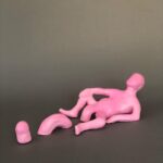 Daniella Pineda Instagram - “The Unwanted Pink Dick Pic.” . . . Clay, Wire, Acrylic. By Me.