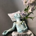Daniella Pineda Instagram – “Fear not, the Body is just a Cocoon.” 
.
.
.
Clay, Acrylic, Wire, Tissue Paper. By Me.