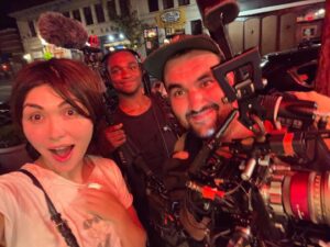 Daniella Pineda Instagram - Finishing up our movie! We’re making a comedy! Remember when studios ACTUALLY made those?!? COMEDIES?! OK BOOMER!!