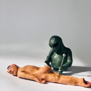 Daniella Pineda Instagram - “ET probe home.” 
•
•
Acrylic and clay. By me.