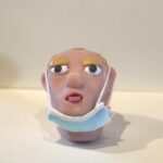 Daniella Pineda Instagram - “Covid Casual.” . . -Sculpture, clay, acrylic paint. 2020 Quarantine artist, Daniella Pineda.