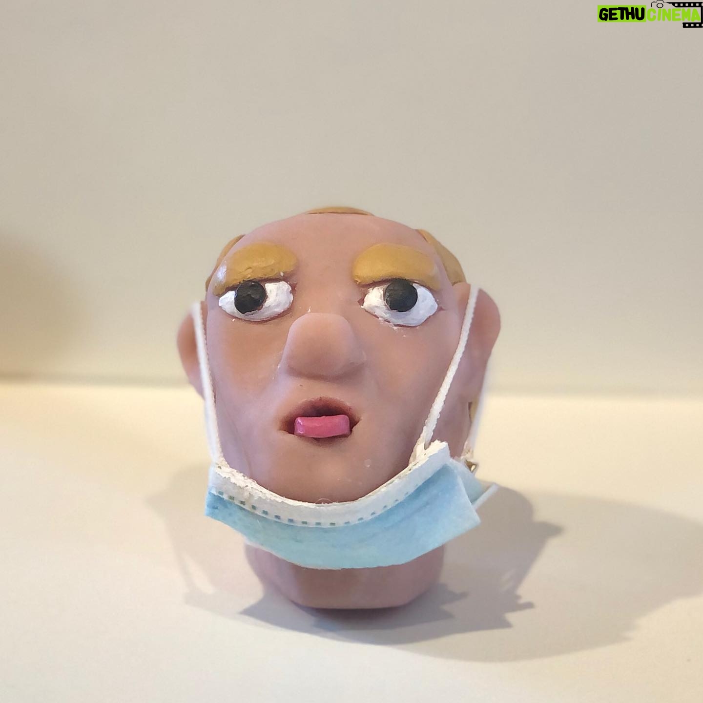 Daniella Pineda Instagram - “Covid Casual.” . . -Sculpture, clay, acrylic paint. 2020 Quarantine artist, Daniella Pineda.