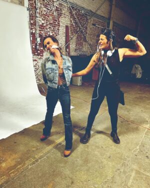 Danielle Harris Instagram - Reunited and it feels so good! Only took 15 years to get back on set with this amazing woman! Get it girl. You’re exactly where you need to be! #femaledirector #makingmovies #onset #actress #setlife #bts @undertheseascout