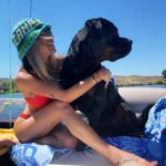Danielle Mathers Instagram - My water baby in her element @murphymathers 💦🚤
