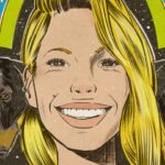Danielle Mathers Instagram – Thanks so much once again to let me draw your “cartoonish” face, Dani! 
I really love to draw beauty faces and horrorific scenes… yes, I’m bipolar 🤣 love to see both sides of life… 😉
#lovecomics #comic #portrait #drawing #psychedelic #pinkfloyd #danimathers #puppy #rottweiler #popart #vintagecomics #retroart
