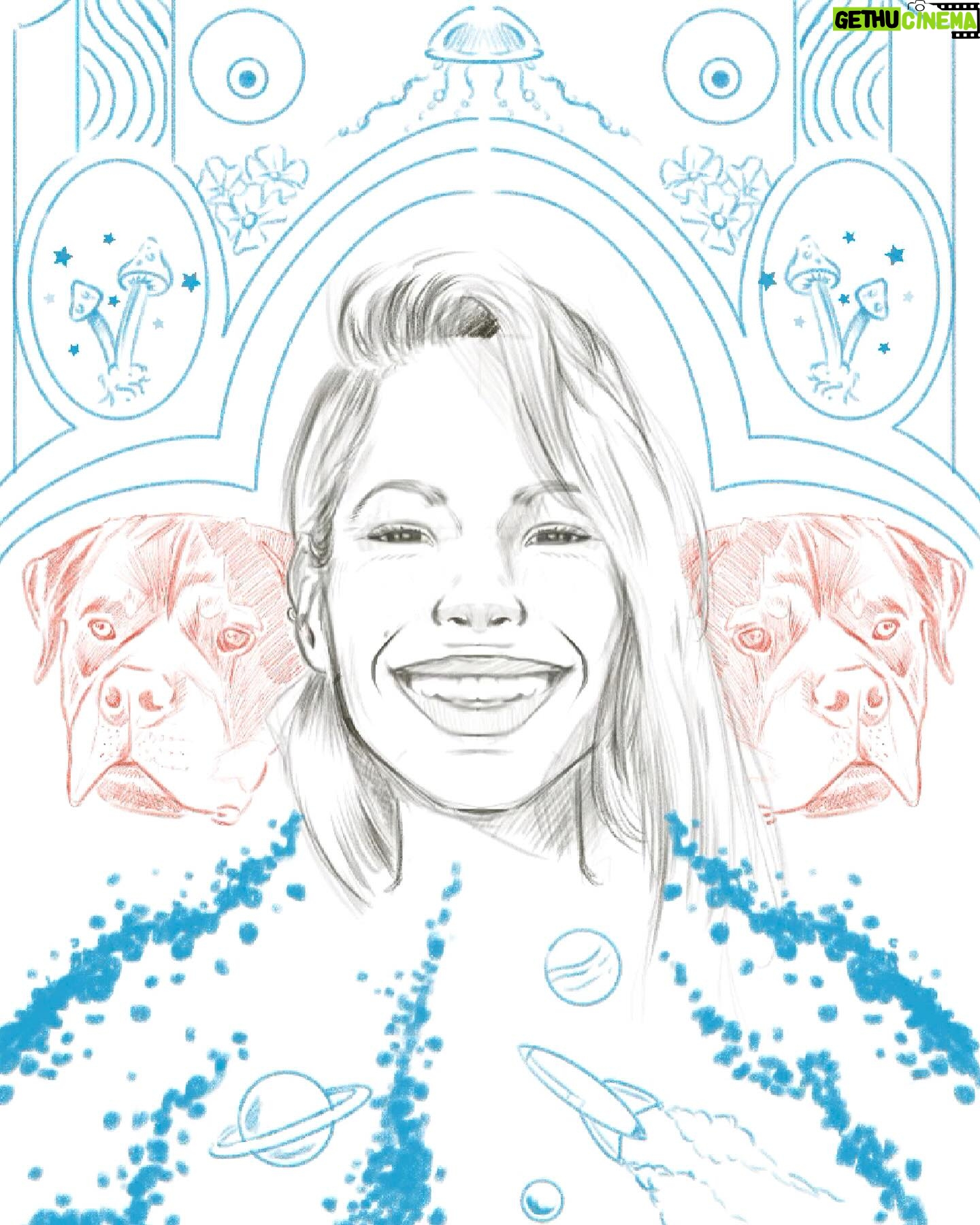 Danielle Mathers - 213 Likes - Thanks so much once again to let me draw your “cartoonish” face, Dani!
I really love to draw beauty faces and horrorific scenes… yes, I’m bipolar 🤣 love to see both sides of life… 😉
#lovecomics #comic #portrait #drawing #psychedelic #pinkfloyd #danimathers #puppy #rottweiler #popart #vintagecomics #retroart